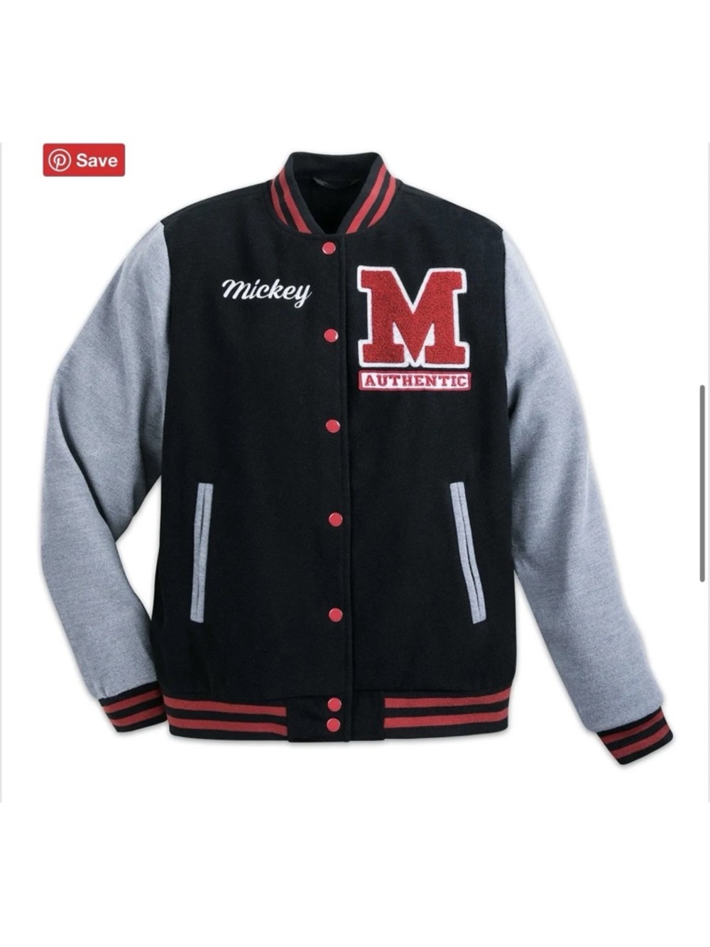 Disney Mickey Mouse Varsity Letterman Jacket